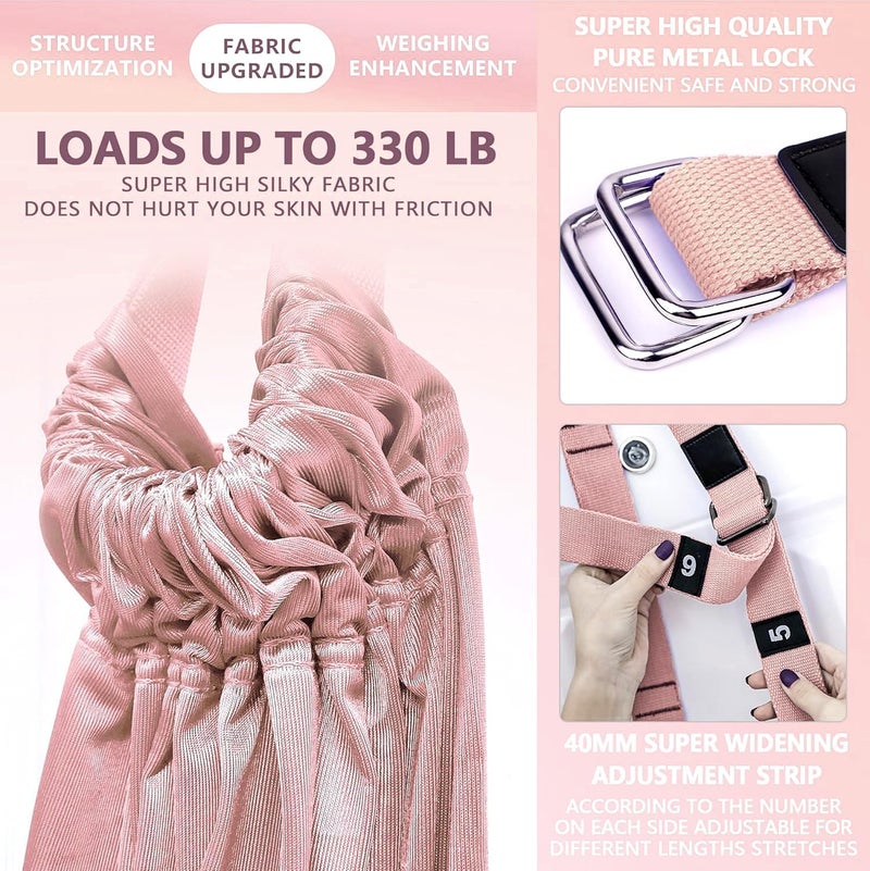 Elfzone Yoga Door Swing - Yoga Strap, Backbend Training Stretching Rope with Door Anchor, Flexibility Trainer Stretching Equipment Assist Stretch Strap for Fitness Gymnastics Dance Aerial Yoga Ballet - Image 3